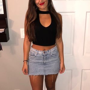 Charlotte Russe Black Croptop